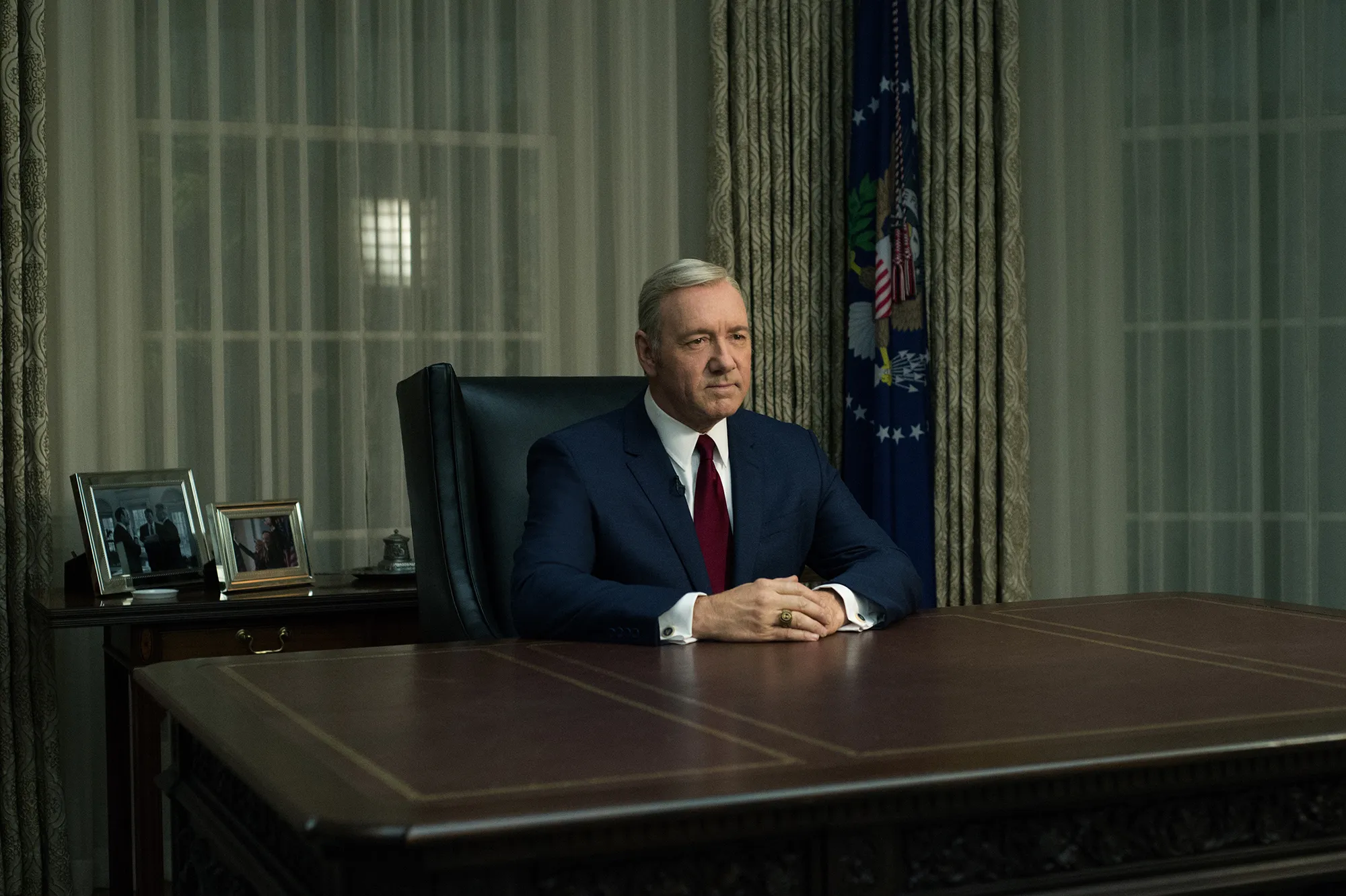 President Underwood at the Oval Office desk